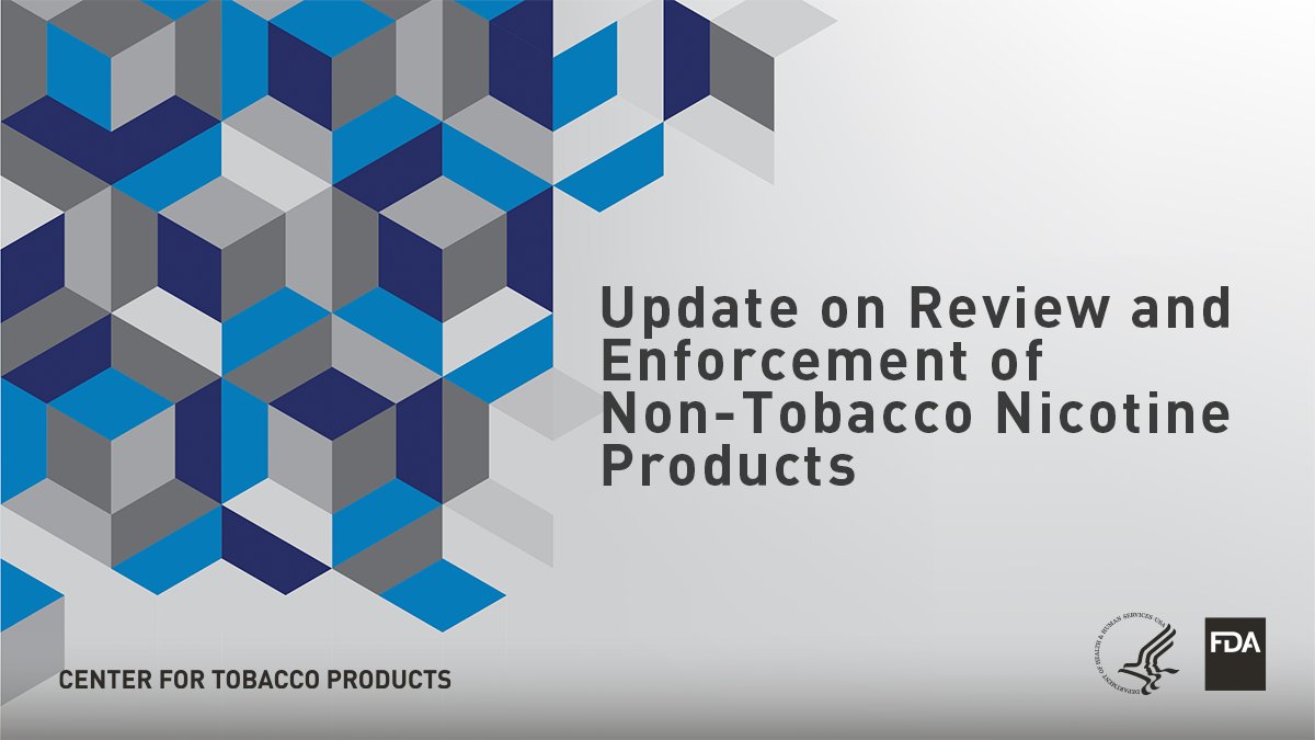 Today, <a href="/FDATobacco/">FDA Tobacco</a> Director Brian King provided an update on FDA review and enforcement of non-tobacco nicotine (NTN) products.

Read the update: fda.gov/tobacco-produc…