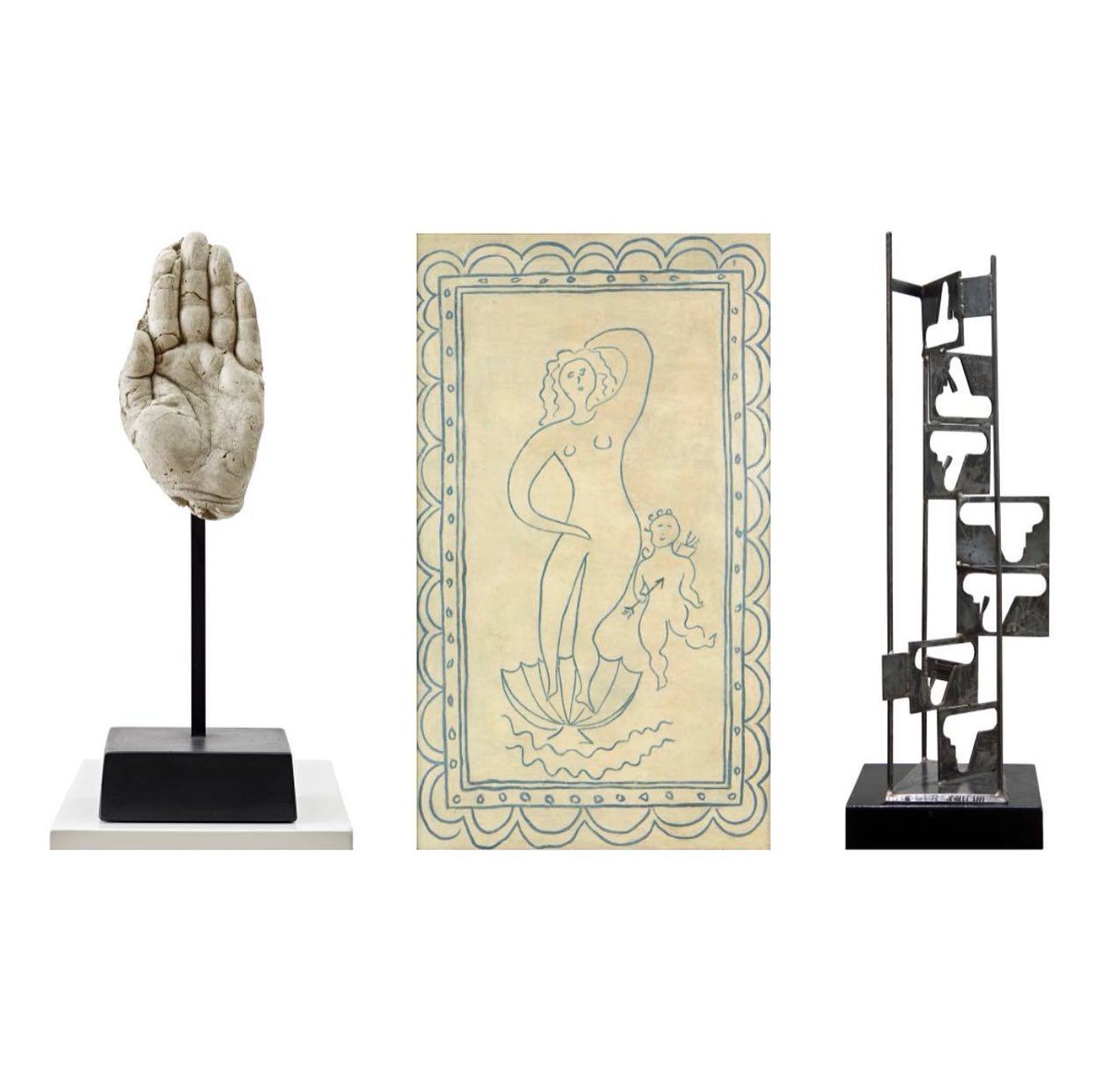 Gmurzynska's tweet photo. #IntersectAspen | See “La main gauche de Picasso” & “Venus et Amour” by #PabloPicasso as well as “Vertical Pistol Structure” by #DavidSmith among other singular works by modern masters at our booth B1 (through Aug 4 | 11 am – 5 pm) #IntersectFairs #Aspen #ArtFairs https://t.co/Ee9WpRCNHx
