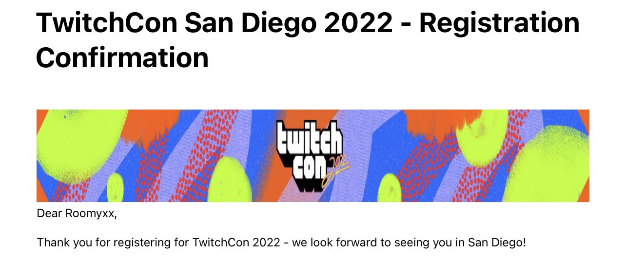 Roomyxx on Twitter "Who am I gonna see at TwitchCon San Diego? Tickets