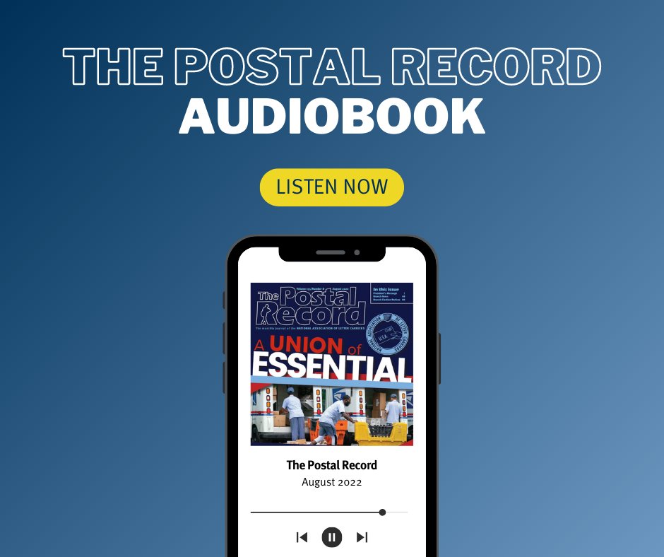NALC_National's tweet photo. Stay in the know while you’re on the go and listen to The Postal Record audiobook! Search “Postal Record” in Apple Podcasts, Spotify or wherever you listen to podcasts. 🎙️🎙️ https://t.co/t1rnyy6zcx #PostalRecord https://t.co/Sl0CiE6wxd