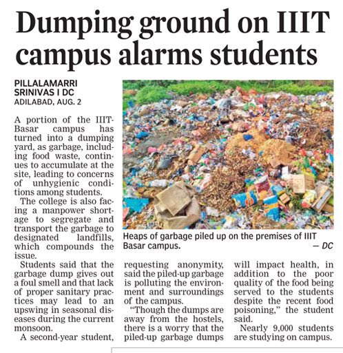 BSChandra4BJP's tweet photo. A team of students of #BasarIIIT are likely to meet #TelanganaGovernor Tamilisai Soundararajan today afternoon to represent their problems and seek her intervention to resolve the problems they were facing for a long time on the campus. https://t.co/nPHkx68QI1