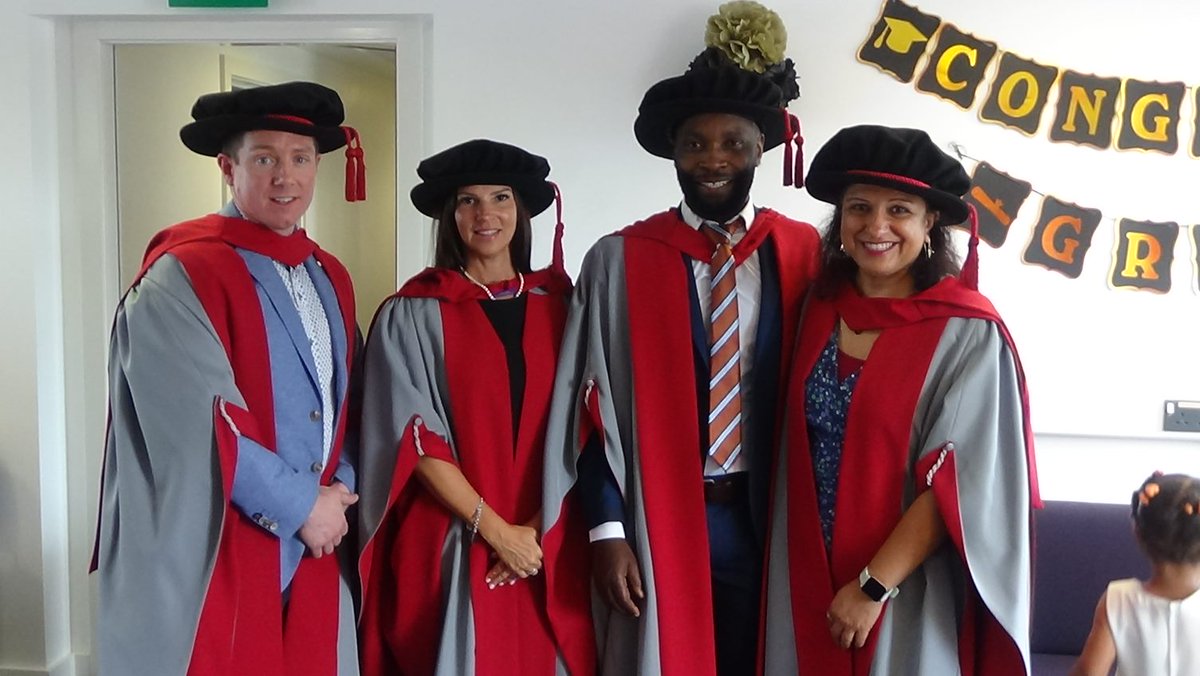 Very many congratulations to all our students who graduated from the #PhDinHEREE & #PhDinESJ programmes on 29/7. Introducing Drs @johnlcarty, Jacqulyn Williams, @jakosindi & @Butterflycolour. (l-r) @SJLancasterU @CHERELancasterU