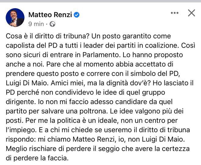 ardigiorgio's tweet photo. Mi chiamo Matteo Renzi. https://t.co/HkJrpRee2C