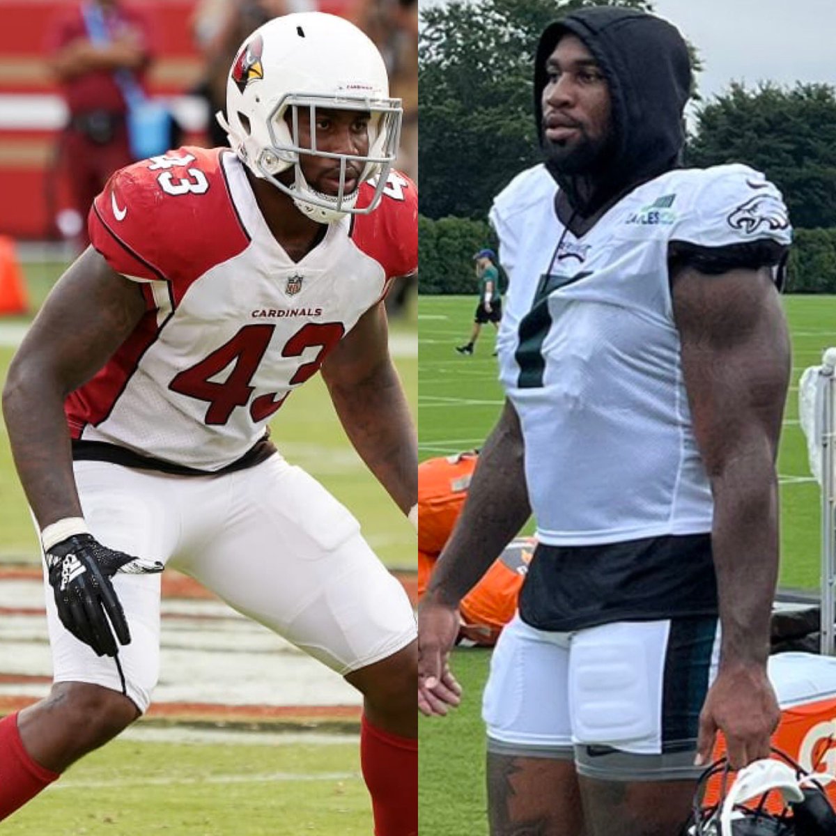 KBeckEagles's tweet photo. Haason Reddick’s transformation is something severe 😳 https://t.co/lr1o6KVlHP