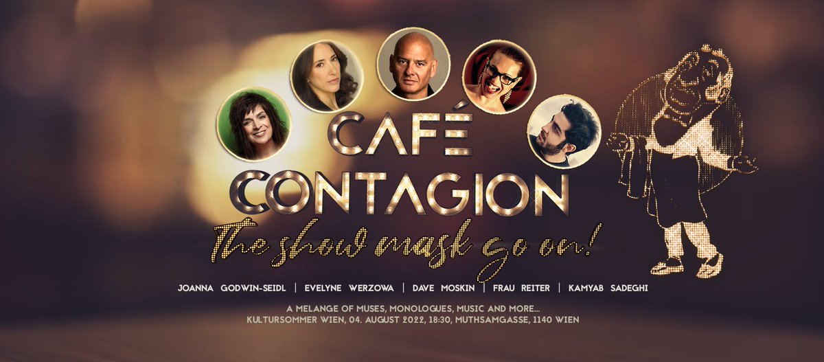 Tomorrow @ 18.30 Muthsamgasse 1140 Wien. Austrian, British, American, Lebanese, Persian and African monologues, stories &amp; song. The show is in English, German &amp; Persian. <a href="/KultursommerW/">Kultursommer Wien</a> @viennatheatreproject
<a href="/JoGods/">Joanna Godwin-Seidl</a>  <a href="/davemoskin/">Dave Moskin</a>  #danyreiter <a href="/evelynetollman/">Evelyne Tollman</a>  <a href="/kamyab_sadeghi/">Kamyab Sadeghi</a>