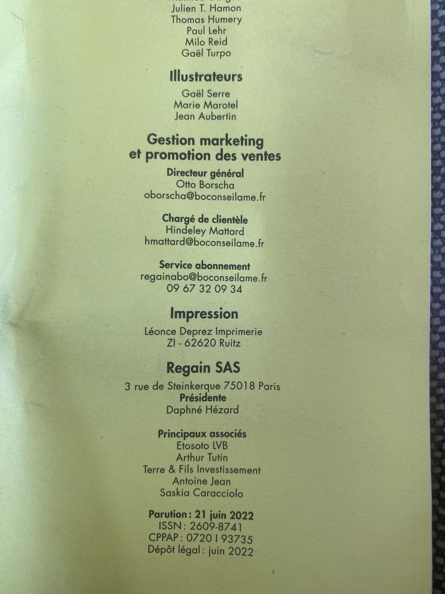 En ces temps de canicule, de dérèglement climatique accéléré, je vous recommande la lecture ⁦<a href="/Regain_Magazine/">Regain Magazine</a>⁩ 17 Été, qui célèbre le progrès agricole, la nouvelle génération paysanne, les métiers de la ferme….7,50€ . Sublimes photos , textes forts ⁦<a href="/daphne_hezard/">Daphnehezard</a>⁩