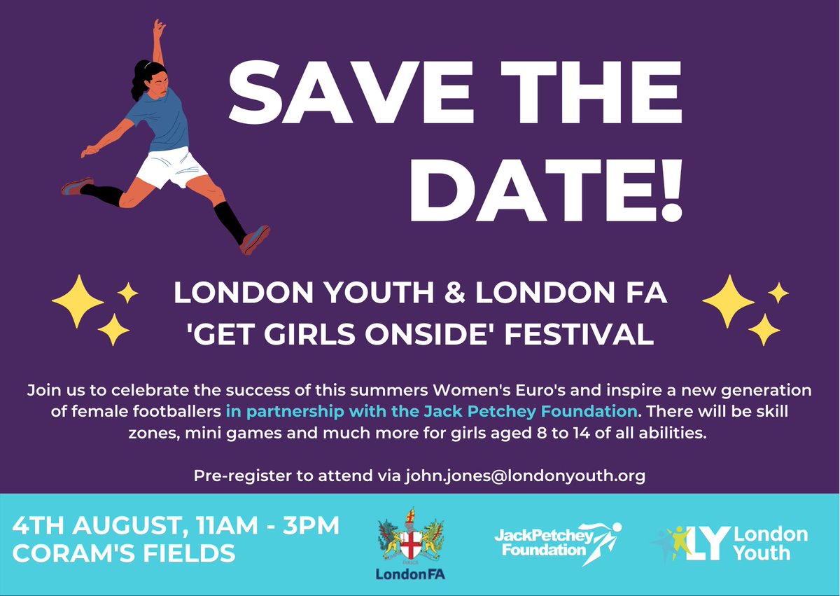 JustJohnJones's tweet image. Tomorrow 128 girls from 10 @LondonYouth members are  bringing to life @Lionesses legacy. Great to be working w/ @LondonFA and our 4 expert community football partners to make this happen @girlsunitedfa @bloomsburyftbl @wappingyouthfc @WFCTrust 

#OpenGoal #YouthWork  #Lionesses