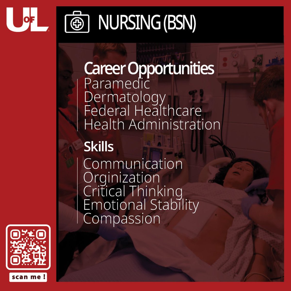 The Bachelor of Science in Nursing is a 4-year program that prepares scholars for a career in nursing by providing a dynamic course of study 🩺

For more information visit ➡️rb.gy/csnakq

#universityoflouisville #studyinusa #studyabroad #internationalstudents