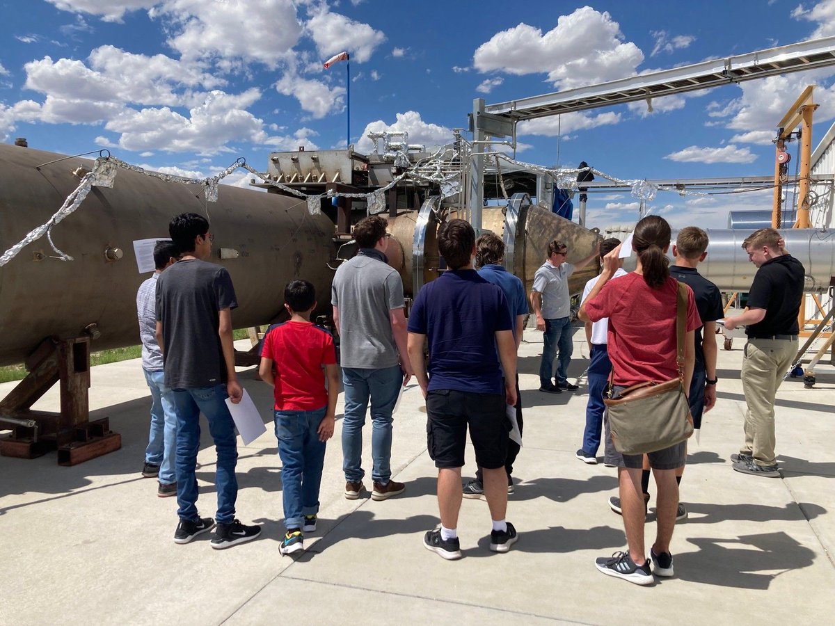 ReactionEngines's tweet image. We had the pleasure of hosting 50 STEM students from the Colorado Space Business Roundtable at TF2 for a tour! The students were amazing, excited to learn and had some great questions about our testing equipment. Thank you for visiting!

#STEMOutreach #MakingBeyondPossible