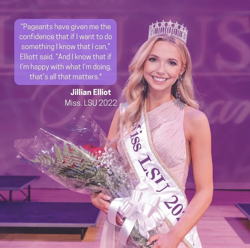 lsuthemag's tweet photo. Meet Miss. LSU 2022, Jillian Elliot! ✨ Jillian is our student spotlight in The Back to School Guide! Read her story on how she became Miss. LSU and how she plans to leave her mark on campus 👑💜

Link in bio to flip through the digital version or pick up a copy on campus! 📖 https://t.co/XpA7nOueiK