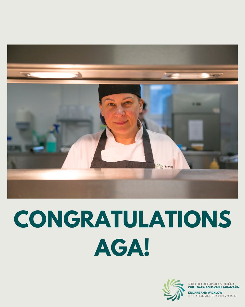 kwetbtraining's tweet photo. Congrats to Aga, a former #NationalCommisChefApprenticeshipProgramme student, who has been nominated as a #LocalFoodHero in Rathwood, #Carlow! ๐ฅณ ๐ Aga completed the NCCAP in April 2022 & will receive her certificate in September
Find out more โก๏ธ https://t.co/kgJPfQYCkk https://t.co/C9PbUBnMzI