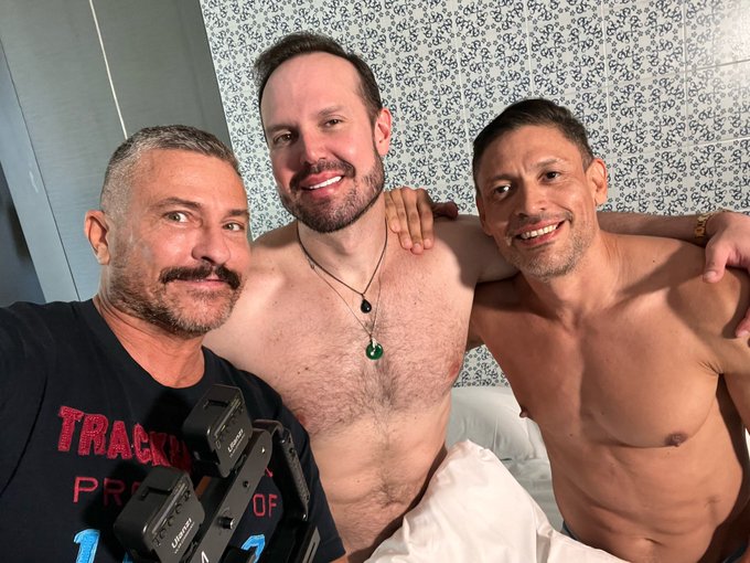 Making off with director @MachoJim and the gorgeous actor @JohnRodriguez_T . https://t.co/ifgqWPRfLS