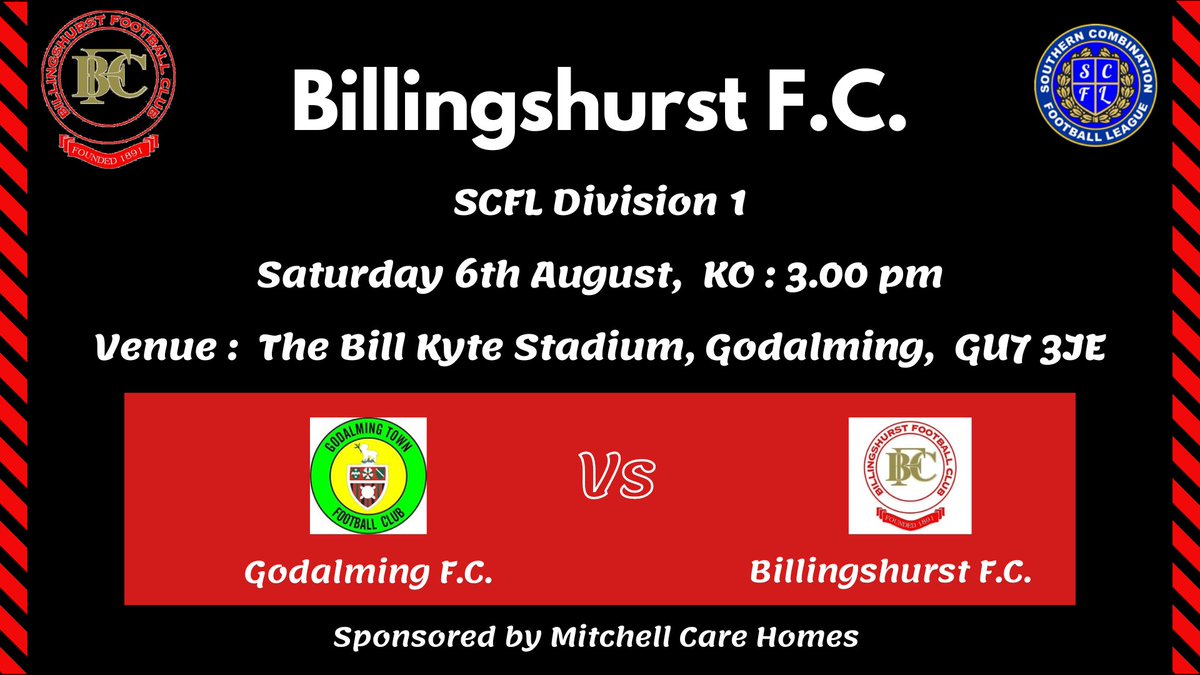 Billingshurstfc's tweet photo. First league game of the season and @Billingshurstfc  travel to @GodalmingTown https://t.co/FHGn8PlezT