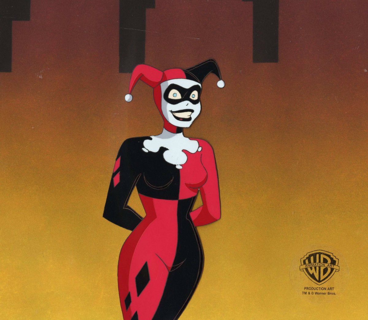 AFunnyWayToDie's tweet photo. #WomanCrushWednesday @GothamsQuinnpin 

“Harley…? Are you hiding something behind your back? Is it a surprise for me, like Batman’s head?  I can’t stand the anticipation! Show me what you have. Love you, Pumpkin Pie!”

#Jarley
#MadLove https://t.co/xzvuwNcVah