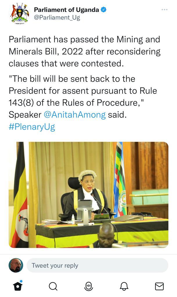 Hopefully the president will assent to it as soon as possible.
