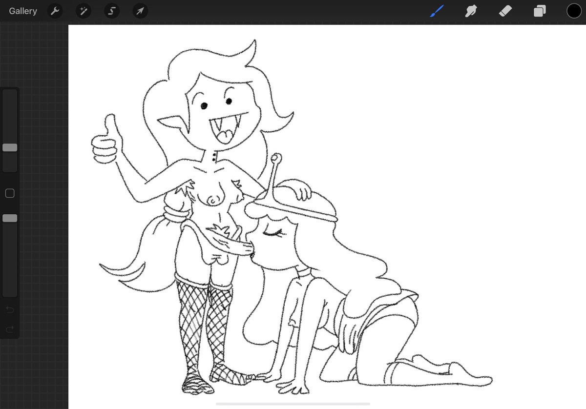 Bubbline69's tweet photo. Lineart! Now time to color these goobers 😈 #nsfw #nsfwtwt #adventuretimeporn #bubblineporn #rule34 https://t.co/Y8lCjQXJAD