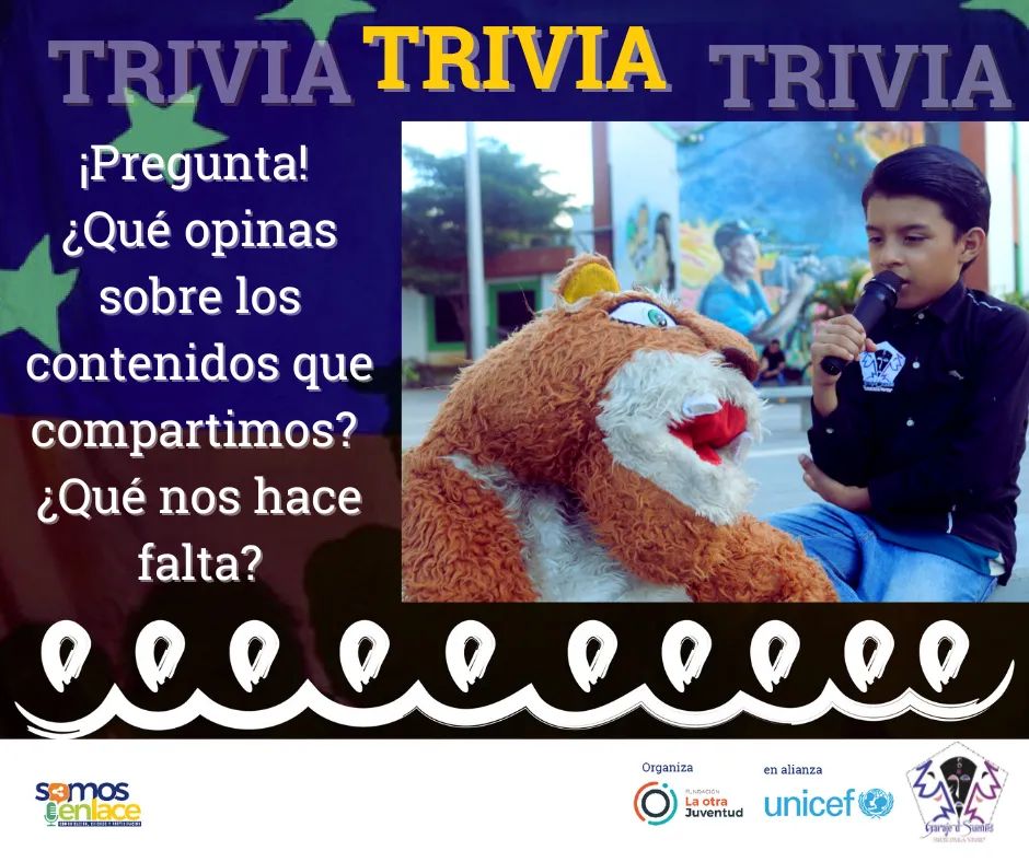 GarajedSuenos's tweet photo. la Red #SomosEnlace , te invitamos a participar en la siguiente pregunta contándonos qué sugieres que hagamos: 💭 ✊#RedDeIdeas
Organiza: Fundación La Otra Juventud
Alianza: UNICEF Colombia #SomosEnlace #Sisbén #Vacunación #Migración #HabilidadesParaLaVida #somosgarajedsueños https://t.co/Hcj7URvPxK