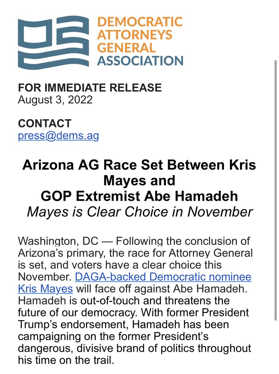 Sue on Twitter "RT krismayes Our opponent Abe Hamadeh wants to