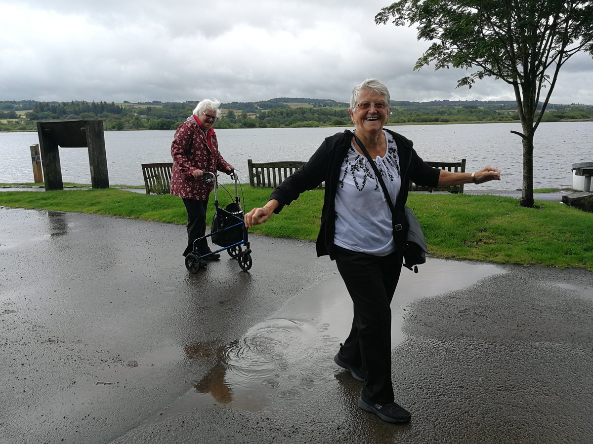 CCT_Digital's tweet image. We had a blast at the @TrustConnect
 walking club today! Such a literally uplifting mood that we even did a little digital photoshoot jumping over puddles ;) #foreveryoung #digitalinclusion
