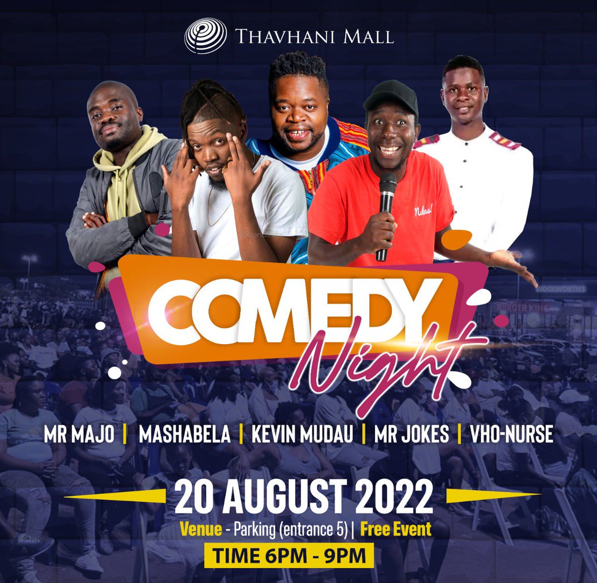 mrmajo_AF's tweet photo. We back!!! Let’s meet at @ThavhaniMall Comedy Night on the 20th. My name is MrMajo https://t.co/4wd64v923g