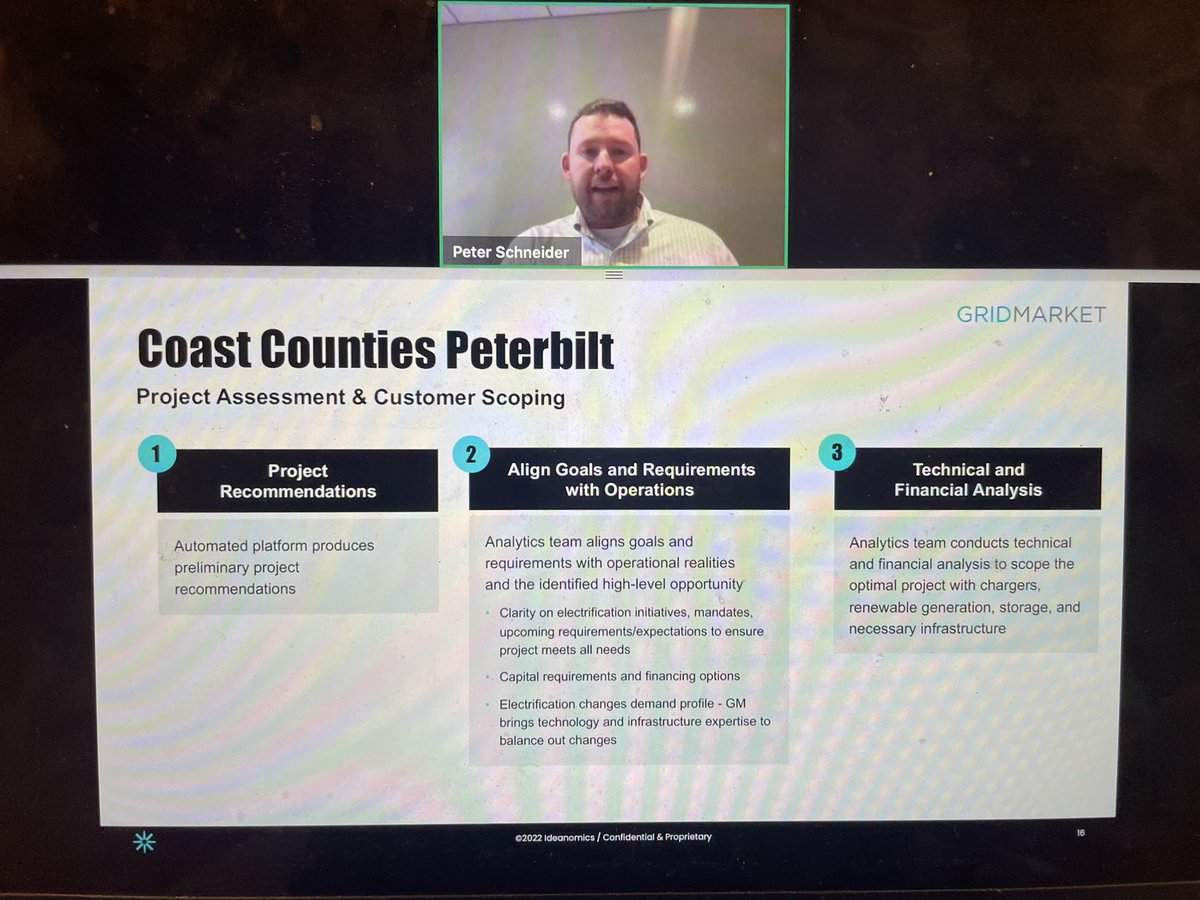 Peter Schneider talking EV infrastructure and strategy with <a href="/ideanomicshq/">Ideanomics Inc.</a> and Coast Counties Peterbilt. #evcharging #ElectricVehicles <a href="/ACTExpo/">Advanced Clean Tech News / ACT Expo</a>