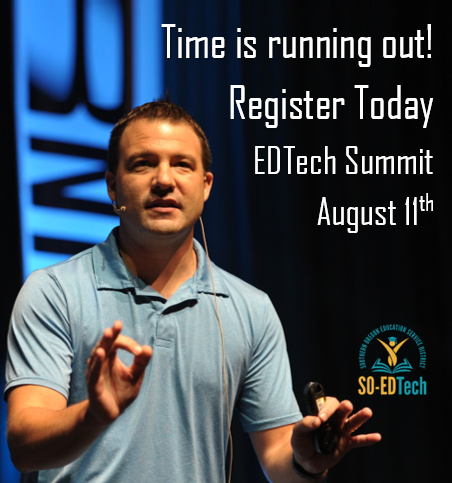 Last chance to register for the Southern Oregon EDTech Summit is August 9th. This year’s summit features Jeff Utecht and a host of others in a hybrid of in-person and streamed presentations from White City. #EDTech #OrEdChat #NCCE