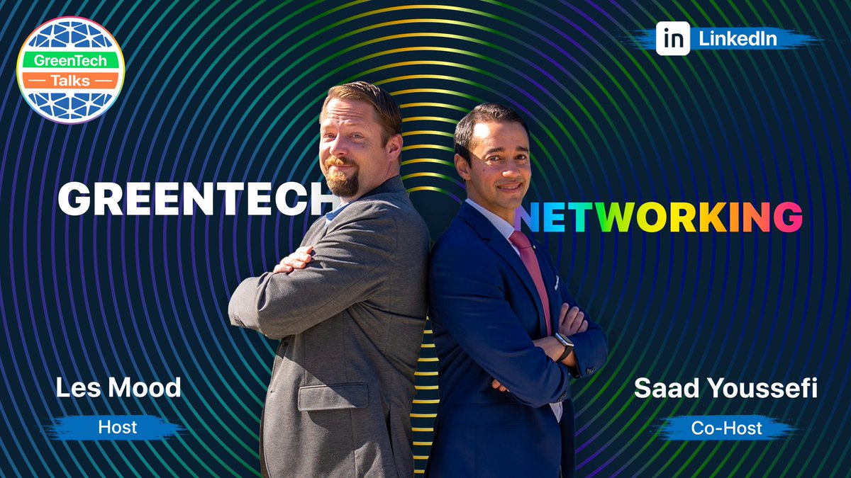 greentech_talks's tweet image. You are invited to Round 14 of GreenTech Talks &amp;amp; Networking on LinkedIn Audio🎙 

Connect with other professionals and leaders across the world in comfort. 

✔️ Grow your network and explore ways to collaborate!

Link: lnkd.in/g4zmmF-C

Wed, Aug 24th: 

8 AM PST