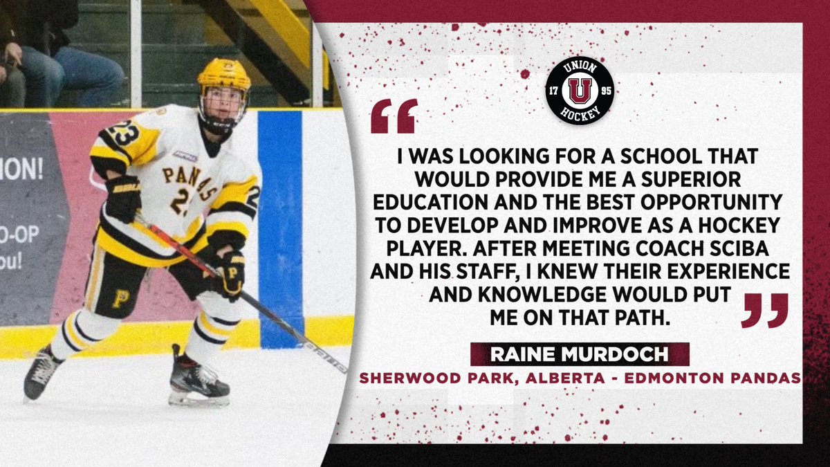 UnionWHockey's tweet photo. Looking to make an impact on the blue line, we are happy to welcome Raine Murdoch to Union!

"Raine is a very poised and reliable defenseman. She makes plus plays and adds a level of confidence and comfort to the back end." https://t.co/408I5EbEWZ