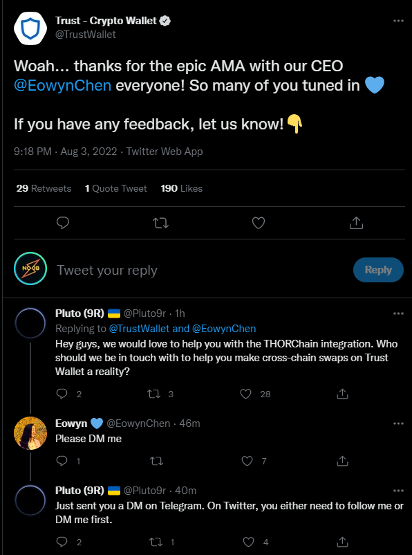 Looking at you <a href="/TrustWallet/">Trust Wallet</a> ! 👀👀