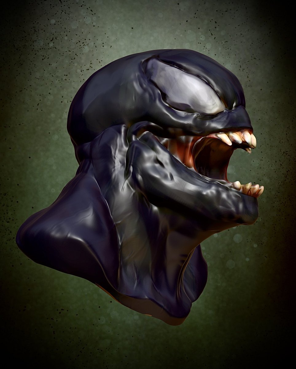 Gritsfx's tweet photo. 3D venom quick sketch turned out to be not very quick at all.  Total of 3 days playing with this guy. #venom #gritsfx #gritsada #3dmodeling #3dsculpt #3dart #3dartwork #3dartist #conceptart #monsterart #comicart #comicbook #ComicArt #ComicCon https://t.co/2GJXgYziQj