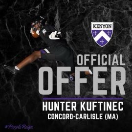 Excited to receive an offer of full support through the admissions process from Kenyon Football <a href="/KenyonFootball/">Kenyon Football</a> <a href="/IanMGood/">Ian Good</a> <a href="/coachR_Brown/">❄️Robbie Brown❄️</a> <a href="/CoachMcMurray5/">Brett McMurray</a> <a href="/CoachReed_CCFB/">Josh Reed</a>