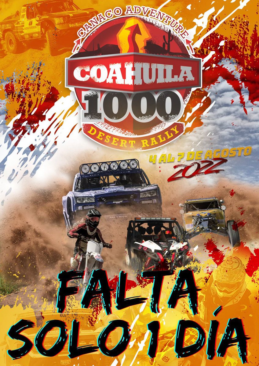 ¡Todo listo para la gran carrera! 🏁🔥 <a href="/_Coahuila1000/">Coahuila 1000 Oficial</a>  

#Coahuila1000 #HazTurismoEnCoahuila #VidaOffroad #CanacoAdventure #Rally #ruta #desierto