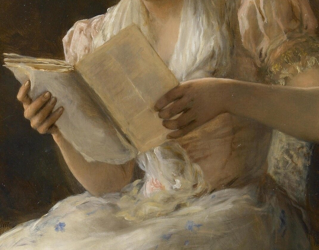beautysoulart's tweet image. Woman reading &amp;amp; writing in art
