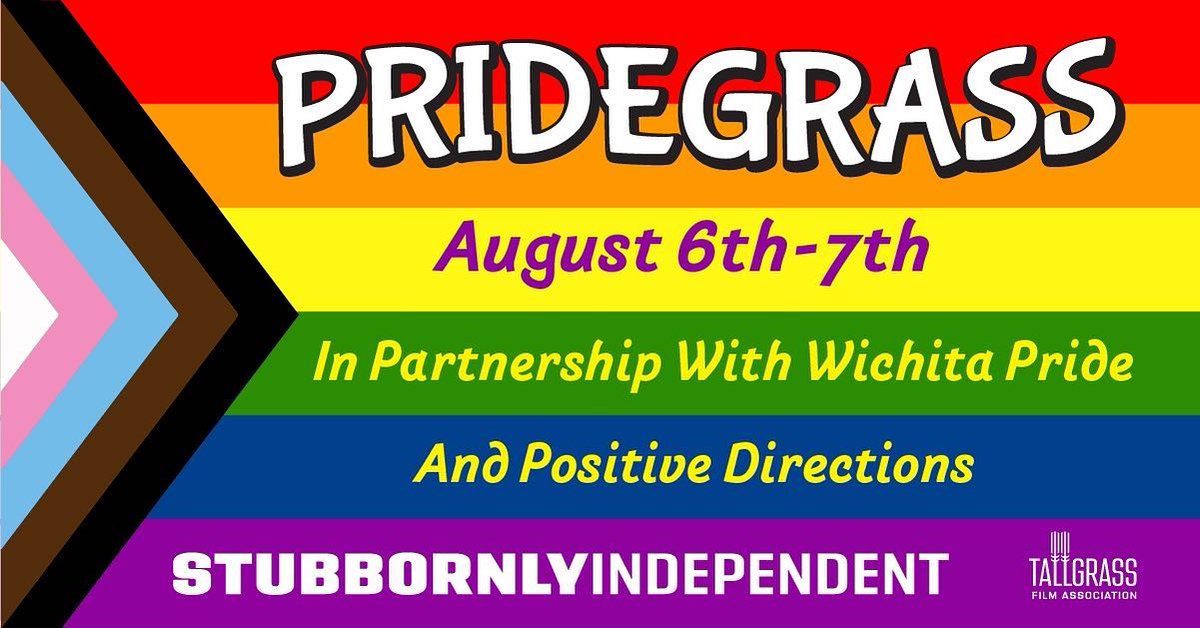 WichitaPride's tweet photo. We hope to see everyone this weekend at Pridegrass. #wichitapride and #Positivedirections have partnered with Tallgrass Film Festival. There are 3 amazing films being shown, and even better company. 
Come join us Friday and Saturday August 6th-7th. https://t.co/QX8wx0gj1R