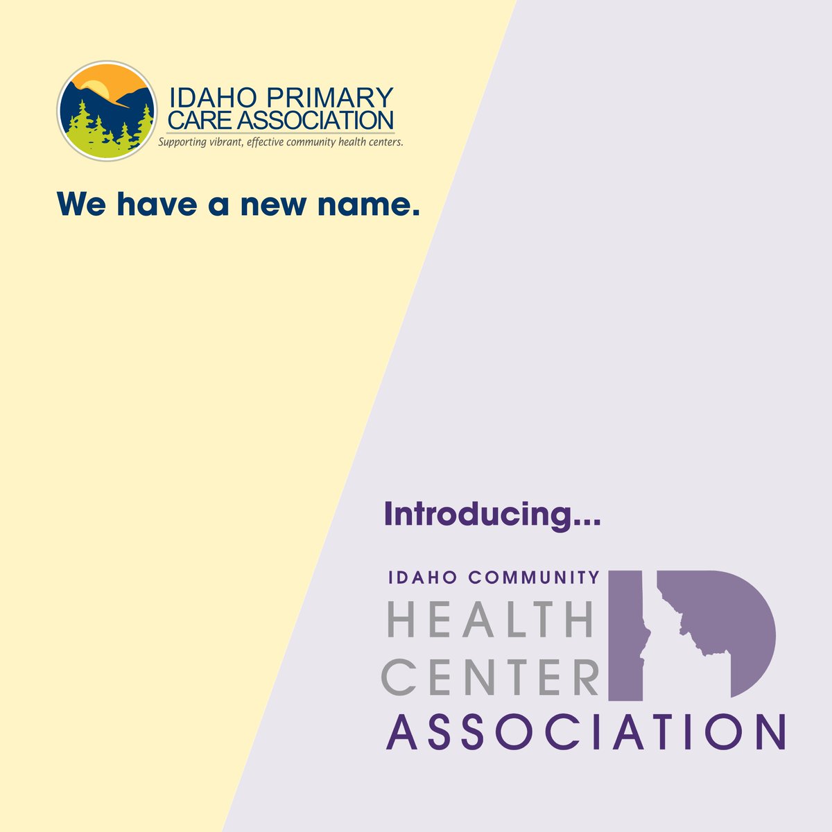 As of today, we are officially the Idaho Community Health Center Association!! While our name and logo have changed, our mission and members remain the same. To learn more please visit idahochc.org/browse/recent-…. 
#valueCHCs