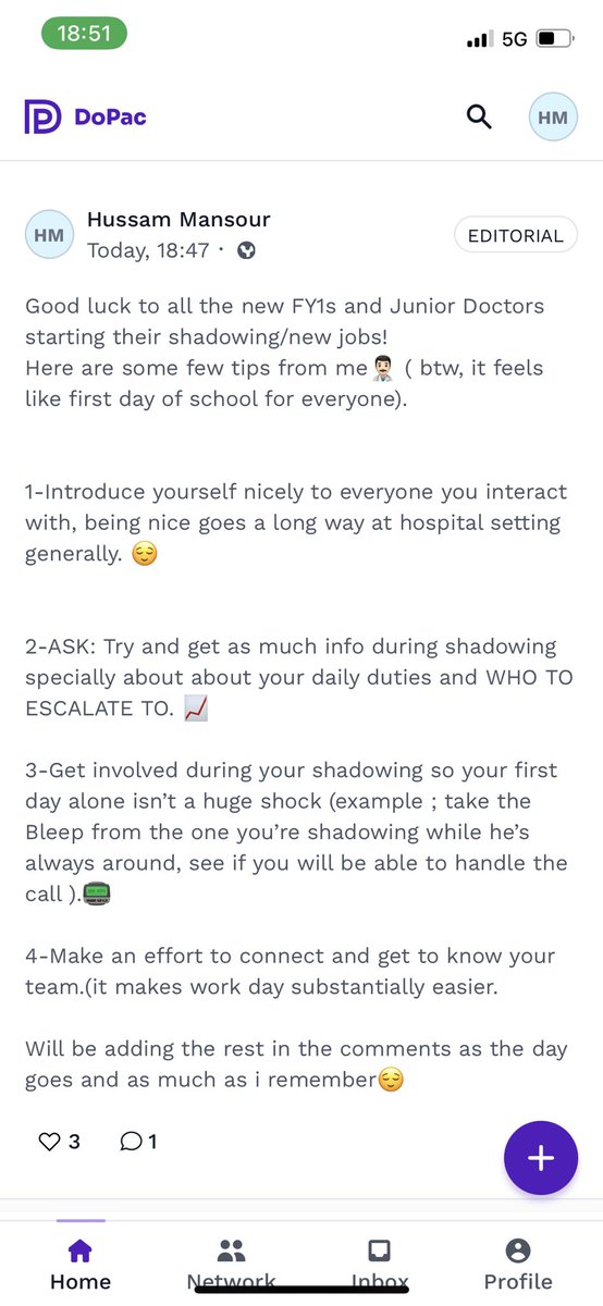 SHARE YOUR EXPERIENCE AND CONNECT WITH OTHER DOCTORS ! 🚀🚀

Dopac.co

 ￼￼#FY1 #Juniordoctors  #Foundationdoctors  #Medical  #MedicalTraining  #NHS  #HEE  #MedTwitter #Fy2 #CT1