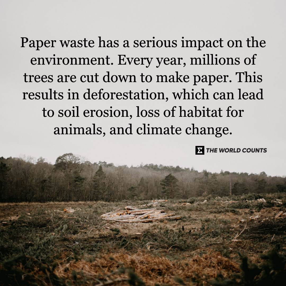 #paperwaste #theworldcounts #paperrecycling #climatechange