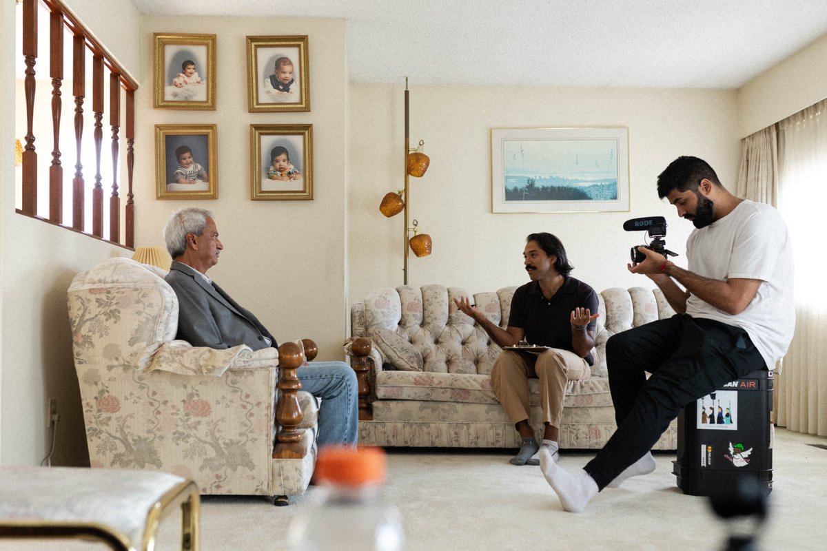 MannyM59's tweet photo. I know it looks like I’m directing my Dad but after you see the film you’ll see that Pops didn't need any direction. He was born to be a star. 

For My Father will be available THIS FRIDAY nationwide on @cbcgem and on CBC TV in BC and Alberta Sat August 6th, at 8 pm local time. https://t.co/0h46mWWVEm