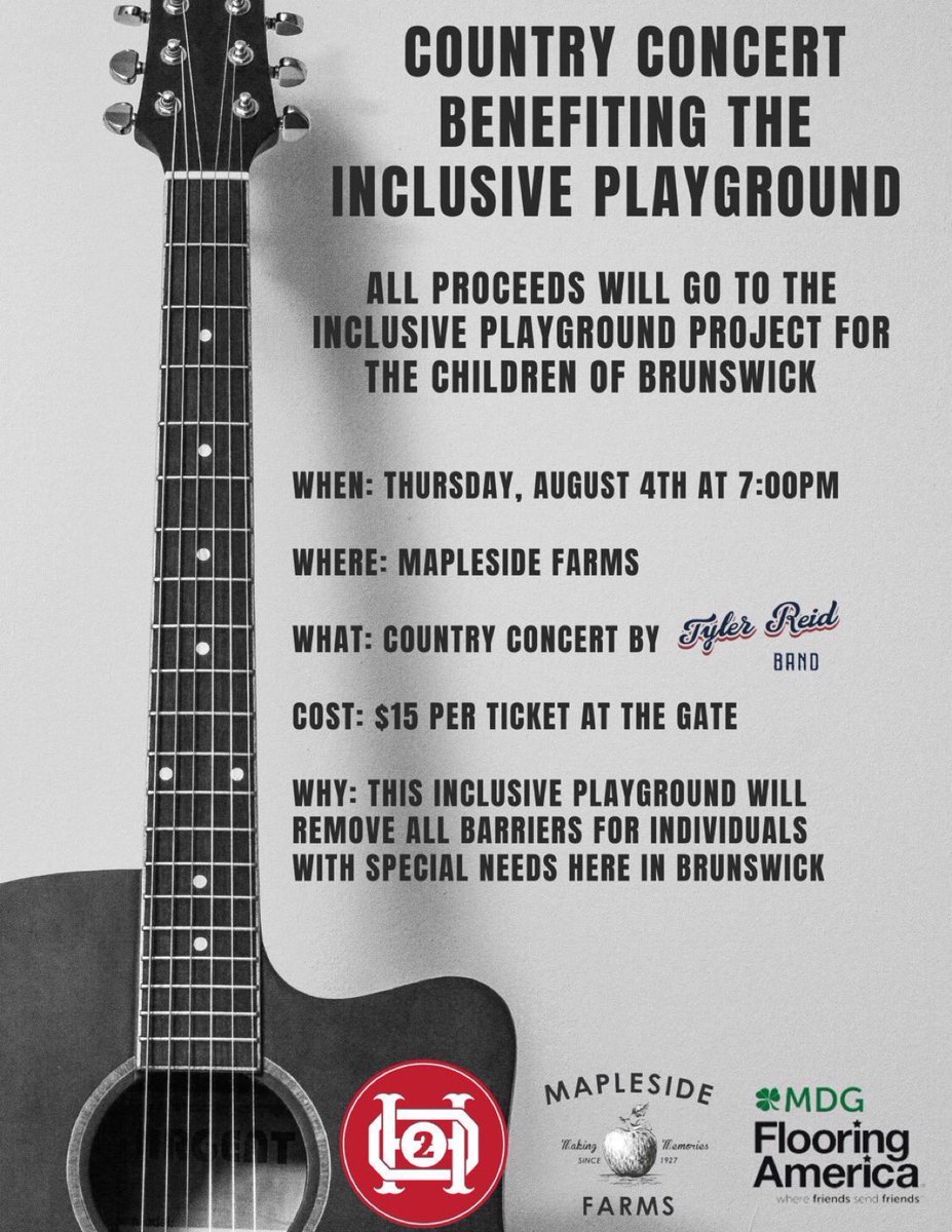 Tomorrow is the day of our country concert benefiting the inclusive playground in Brunswick! We can’t wait to see everyone there!

Buy tickets: secure.interactiveticketing.com/1.36/6f2a55/#/…