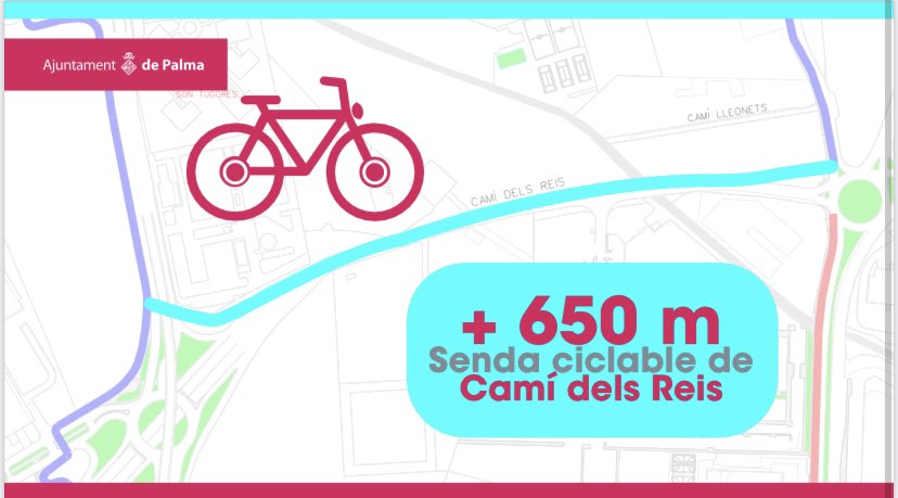 xiscod's tweet photo. @carolaclavo Hola @carolaclavo, discúlpame porqué se me olvidó contestar a tu tuit del 19/07/22😓.
El Polígono de #SonCastelló cuenta, por ahora, con sólo una conexión ciclista que transcurre desde #SonOliva hasta #SaIndioteria, por el Camí Vell de Bunyola.
Pronto se adjudicaran… 1/3 https://t.co/NoLCRu0s7B