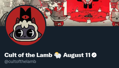 Cult of the Lamb on X: thanks for the checkmark @verified you won't be the  first one sacrificed anymore  / X