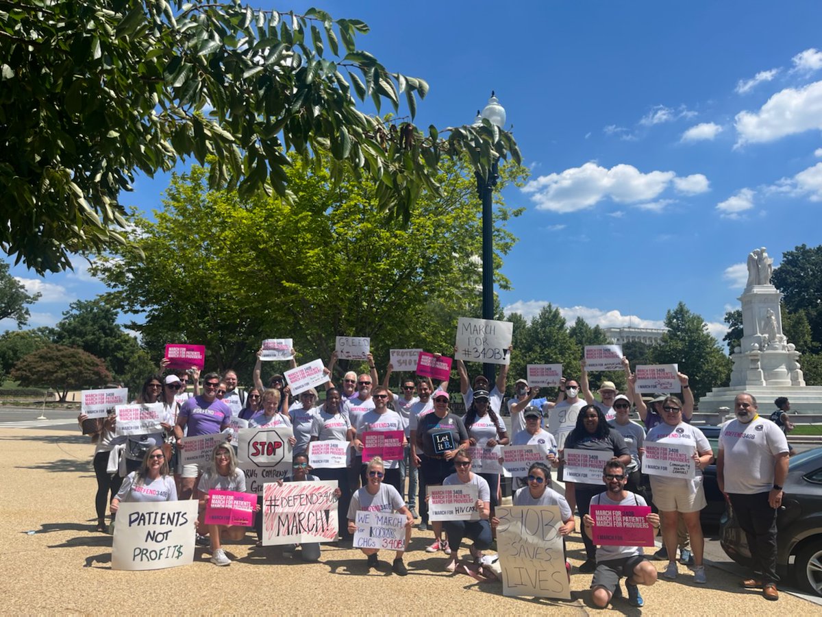 CV340B's tweet photo. #340B advocates came TOGETHER from hospital systems, Ryan white Clinics and CHCs to march to #defend340B today on Capitol Hill. THIS is the way to win the fight to protect this vital safety net program. #TogetherFor340B https://t.co/GNq3IJF4Ln