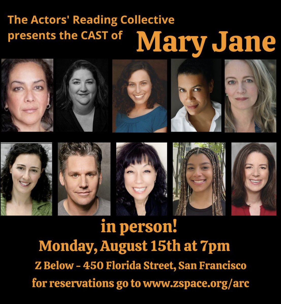Z Space is honored to host The Actor's Reading Collective's reading of "Mary Jane by Amy Herzog" on Monday, August 15, with all proceeds benefiting the Parent Infant Program of UCSF Benioff Children's Hospital, Oakland. 
•••
To register for tickets: zspace.org/arc