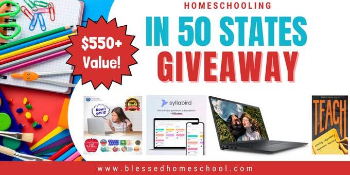 Homeschooling in 50 States Series + $550 Giveaway! blessedhomeschool.com/homeschooling-… via <a href="/BlessedHSBlog/">Sara</a> #homeschool #homeschooling