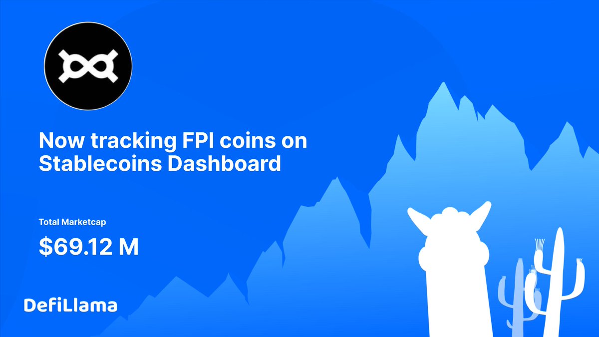 Now tracking <a href="/fraxfinance/">Frax Finance ¤⛓️¤</a> 's $FPI coin on Stablecoins Dashboard

The Frax Price Index (FPI) is the second stablecoin of the Frax Finance ecosystem. FPI is a stablecoin pegged to a basket of real-world consumer items as defined by the US CPI-U average

defillama.com/stablecoin/fra…