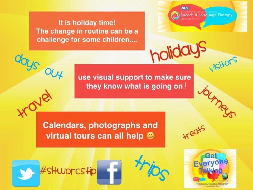 SLT Worcestershire (@slt_worcs) on Twitter photo Our tip of the week: use visual support π #holidays #change #SLCN #sltworcstip
<a href="/sar_smith/">Sarah Smith SLT</a> @MegD121 <a href="/JacquiWoodcock/">Jacqui Woodcock</a> <a href="/vixthespeechie/">Vicki Dawson</a> <a href="/fionatotney/">fiona totney</a> <a href="/Charlotte16SLT/">Charlotte Deykin</a> <a href="/HMcCone_SLT/">Hannah McCone</a> <a href="/dharford79/">Dave Harford</a> ππΌππ
Find our resources: hacw.nhs.uk/childrensSLT Our tip of the week: use visual support π #holidays #change #SLCN #sltworcstip
<a href="/sar_smith/">Sarah Smith SLT</a> @MegD121 <a href="/JacquiWoodcock/">Jacqui Woodcock</a> <a href="/vixthespeechie/">Vicki Dawson</a> <a href="/fionatotney/">fiona totney</a> <a href="/Charlotte16SLT/">Charlotte Deykin</a> <a href="/HMcCone_SLT/">Hannah McCone</a> <a href="/dharford79/">Dave Harford</a> ππΌππ
Find our resources: hacw.nhs.uk/childrensSLT