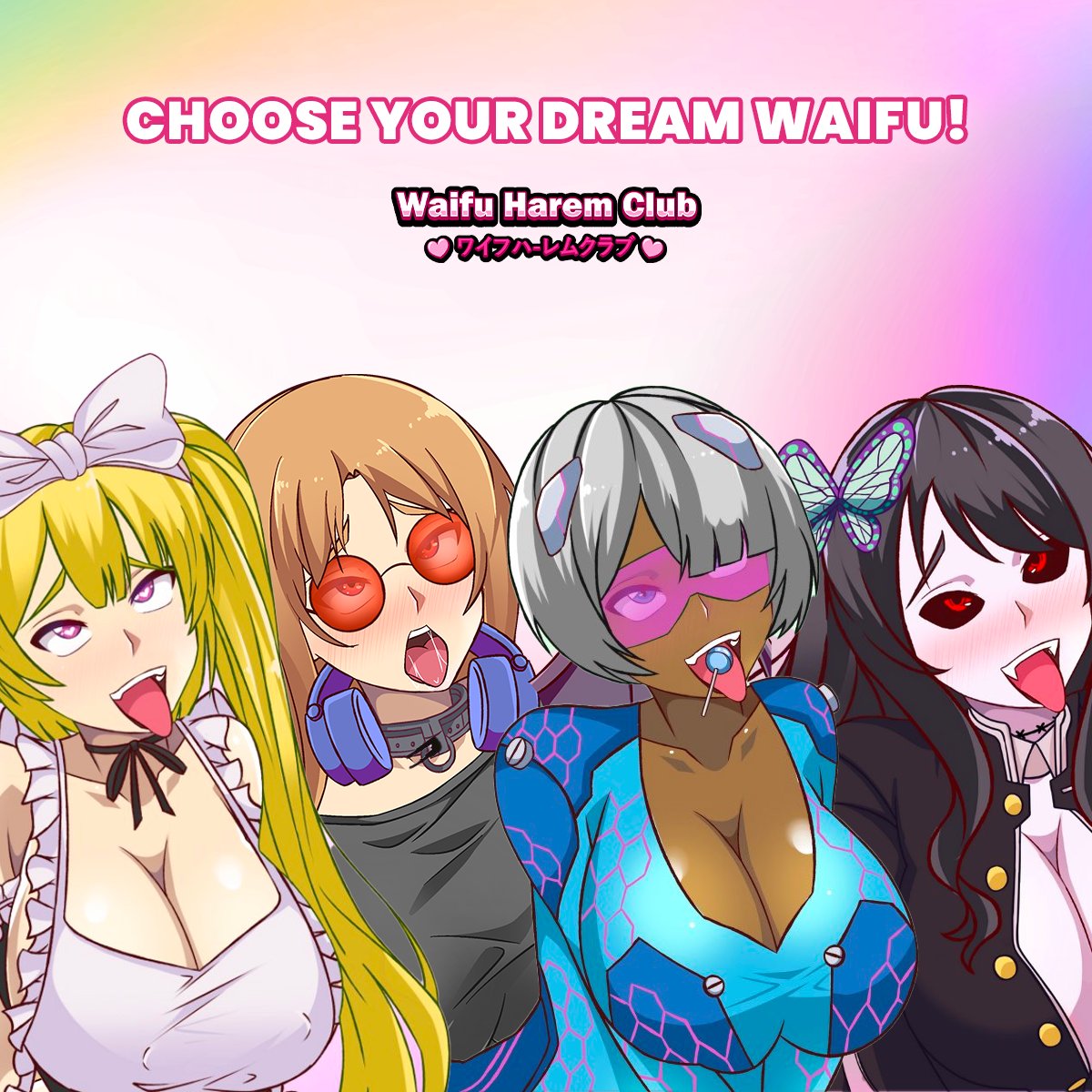 Our MINT IS LIVE now! If you still haven't claimed your waifu it's not too late! 😍🎉 
#waifuharemclub #nftcollection #animenft