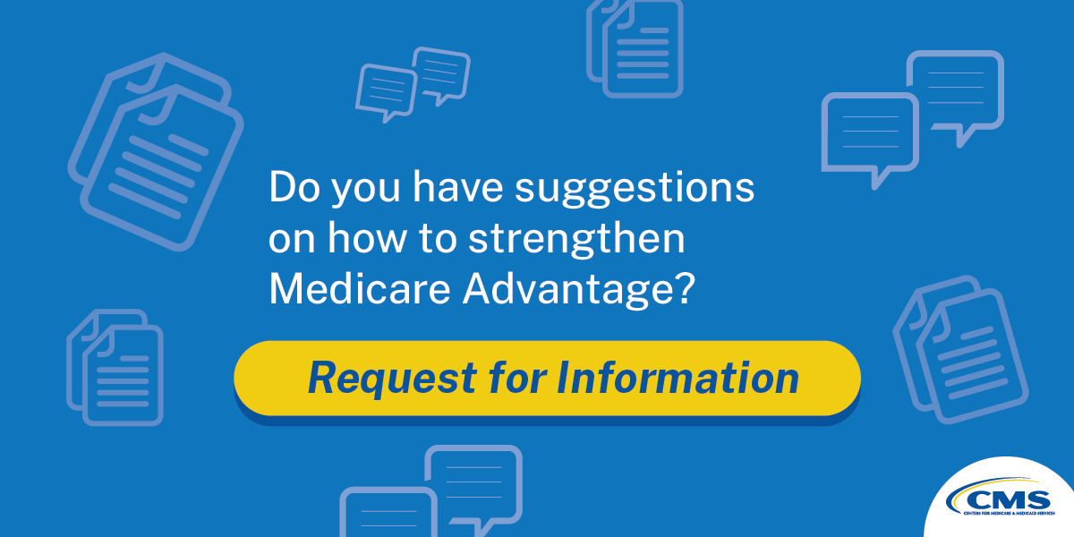 CMSGov's tweet photo. CMS has issued a Request for Information seeking feedback from the public on ways to strengthen Medicare Advantage and ensure all parts of #Medicare are working to deliver high-quality, affordable care &amp; advance #HealthEquity. https://t.co/27ot6L0PZy https://t.co/roEevnSmsW https://t.co/01T4cyZz7k