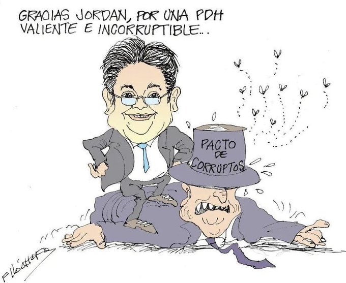 PrensaComunitar's tweet photo. Viñeta por @JosMChacn2 para este martes ⤵️

"Gracias @JordanRodas por una PDH valiente e incorruptible" 🙌 https://t.co/jpiNUHQg0T