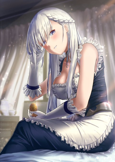 ベルファスト「…起きましたか?…かわいらしい寝顔でしたよ」 #アズールレーン 